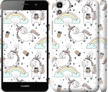 

Чехол Единорог и кофе для Huawei Y6 841092