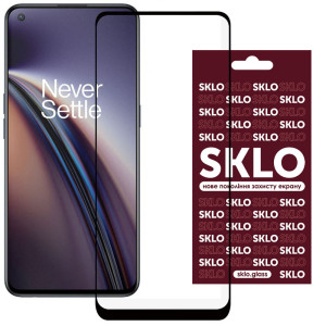 Захисне скло SKLO 3D (full glue) на Oppo Reno 8 5G