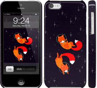 Чехол Лисички в космосе для iPhone 5c