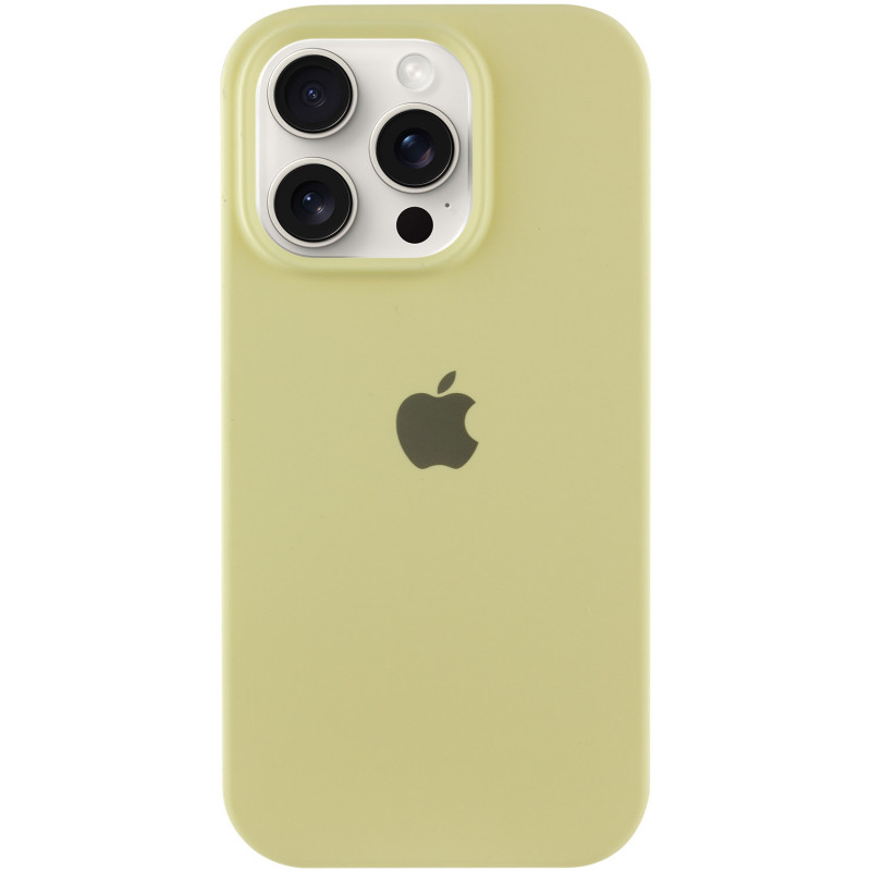 Чехол Silicone Case Full Protective (AA) для Apple iPhone 16 Pro (6.3") (Желтый / Mellow Yellow)