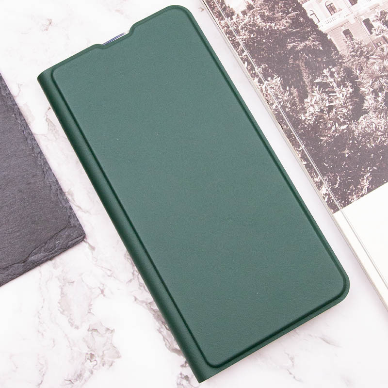 Купить Кожаный чехол-книжка GETMAN Elegant (PU) для Xiaomi Redmi 13 4G / Poco M6 4G (Зеленый) на vchehle.ua