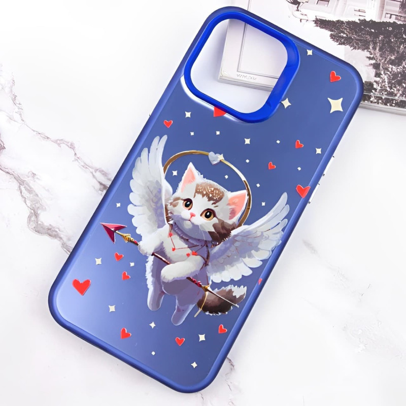 Фото TPU+PC чехол TakiTaki Love magic glow для Apple iPhone 12 Pro / 12 (6.1") (Amurrr / Blue) на vchehle.ua