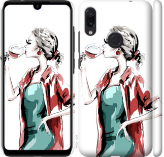 

Чехол Девушка с бокалом для Xiaomi Redmi Note 7S 841641