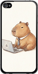 Чохол Funny Capybara CEO Working на iPhone 4