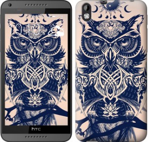 Чехол Узорчатая сова для HTC Desire 816