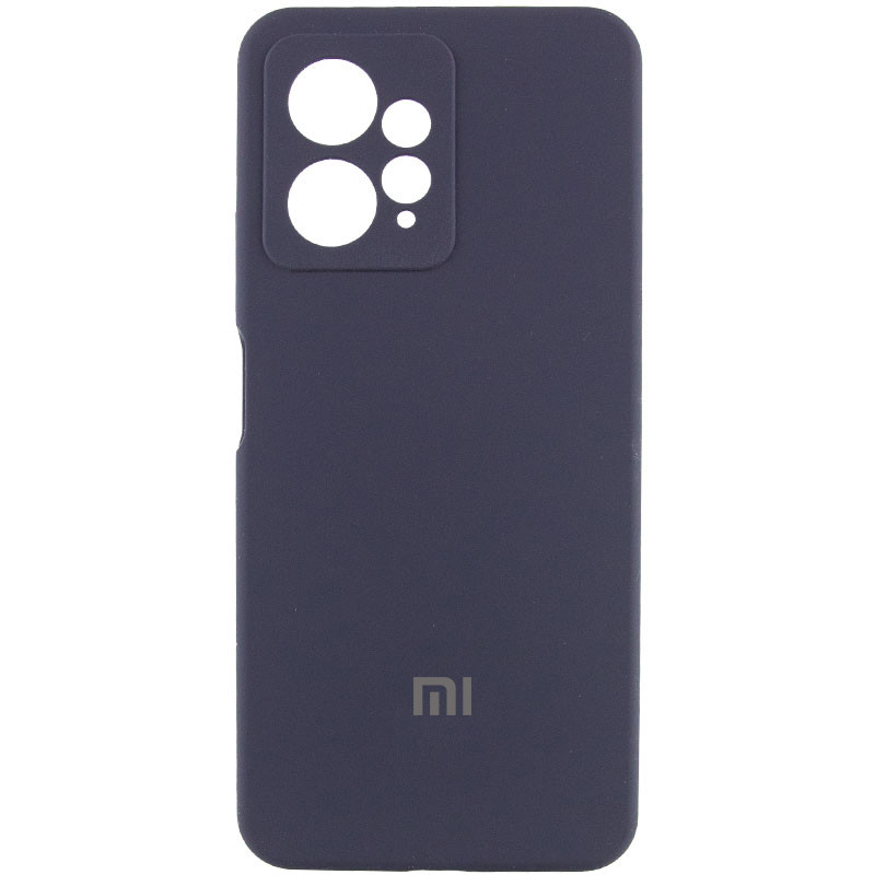 Чохол Silicone Cover Lakshmi Full Camera (AAA) with Logo на Xiaomi Redmi Note 12 4G (Темно-синій / Midnight blue)