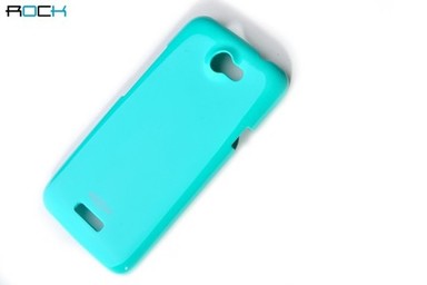  Пластикова накладка ROCK Naked Color-ful series на HTC One X (+ плівка) (Бірюзовий / Blue)