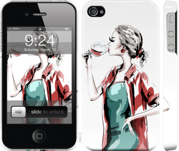 

Чохол Дівчина з келихом на iPhone 4 841281