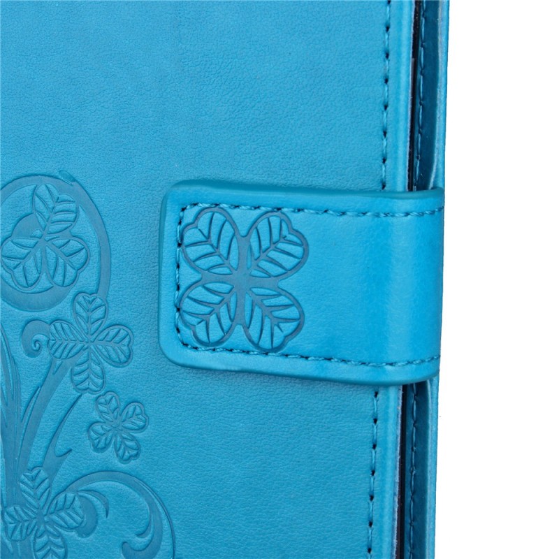 Кожаный чехол (книжка) Four-leaf Clover с визитницей для Meizu M5 Note в магазине vchehle.ua