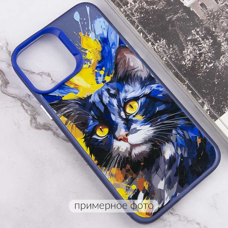 Фото TPU+PC чохол TakiTaki Magic glow на Xiaomi Poco X5 Pro 5G / Redmi Note 12 Pro 5G (Cat / Blue) на vchehle.ua