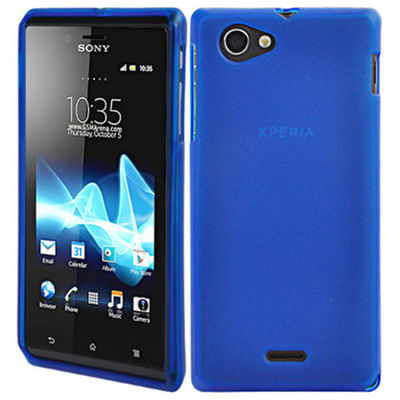 #TPU чехол для SONY ST26i Xperia J (Синий (soft touch))