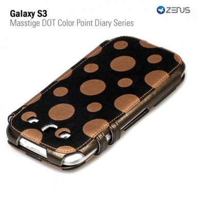 Фото Кожаный чехол Zenus Masstige Dot Color Point Diary Series для Samsung i9300 Galaxy S3 (Бежевый) в магазине vchehle.ua