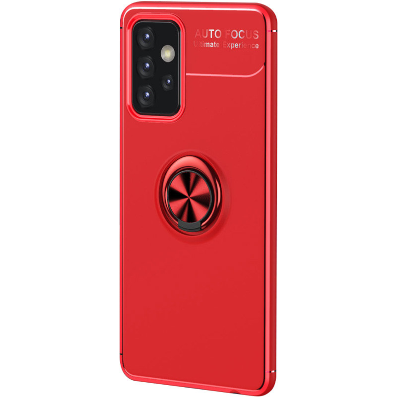 Фото TPU чохол Deen ColorRing під магнітний тримач (opp) на Samsung Galaxy A52 4G / A52 5G / A52s (Червоний / Червоний) на vchehle.ua