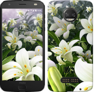 Чехол Белые лилии для Motorola Moto Z3 Play