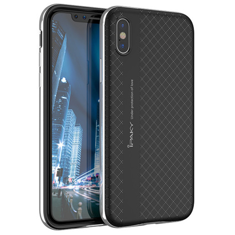 

Чехол iPaky TPU+PC для iPhone X (5.8") (Черный / Серебряный) 279160