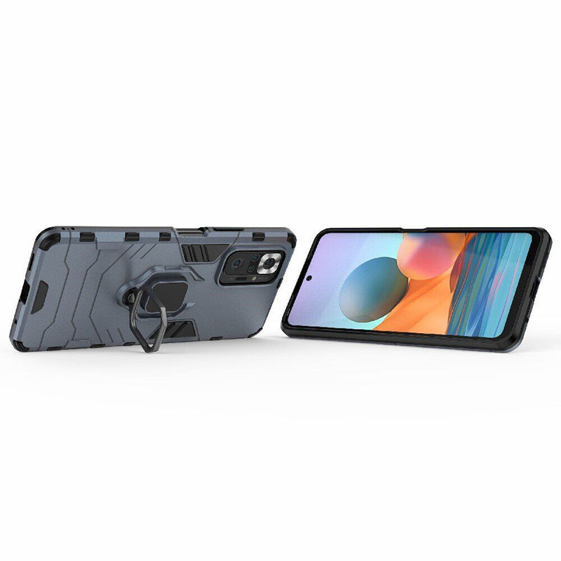 Ударопрочный чехол Transformer Ring for Magnet для Xiaomi Redmi Note 10 Pro / 10 Pro Max (Серый / Metal slate) в магазине vchehle.ua