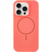 Чехол Silicone Case Full Protective (AA) NO LOGO with Magnetic Safe для Apple iPhone 12 Pro / 12 (6.1") (Арбузный / Watermelon red)