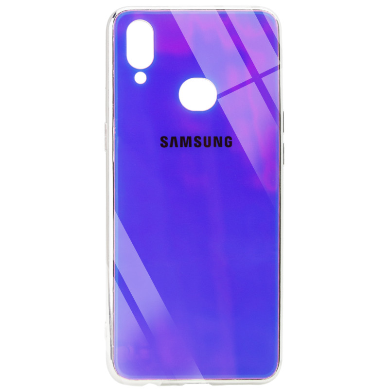 

TPU+Glass чехол Gradient Rainbow с лого для Samsung Galaxy A10s (Фиолетовый) 769350