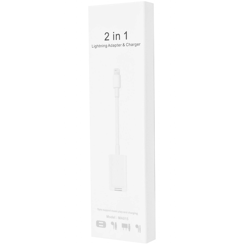 AUX Apple Lightning To Lightning Audio + Charge