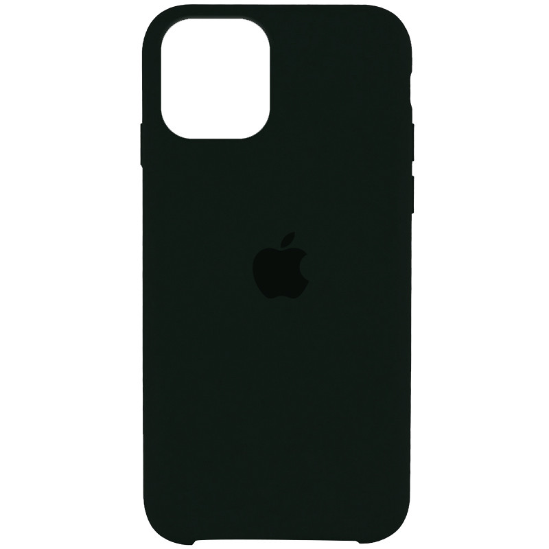 Чехол Silicone Case (AA) для Apple iPhone 11 Pro Max (6.5") (Зеленый / Black Green)