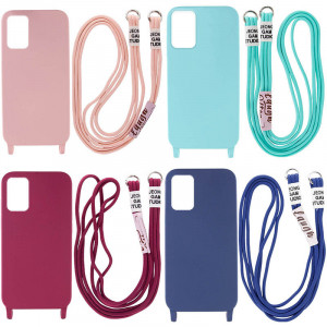 Чехол Cord case c длинным цветным ремешком для Samsung Galaxy S22+