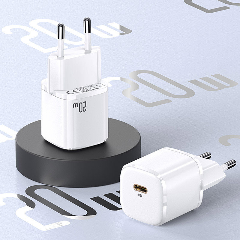 Фото МЗП Usams US-CC124 T36 20W Super Si (1USB-C) (Білий) на vchehle.ua