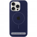 Чохол Silicone Case Full Protective (AA) with Magnetic Safe на Apple iPhone 14 (6.1") (Темно-синій / Midnight blue)