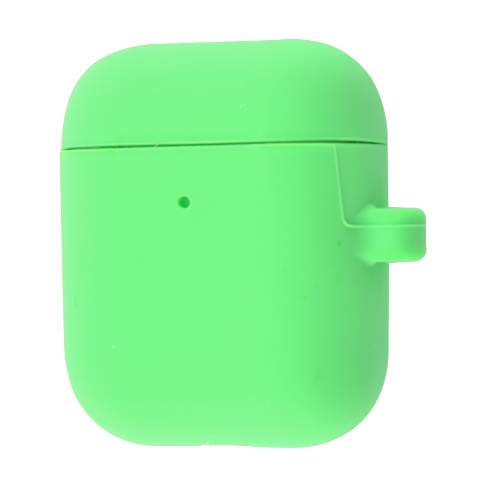 Silicone Case Slim with Carbine for AirPods 2 (Зеленый)