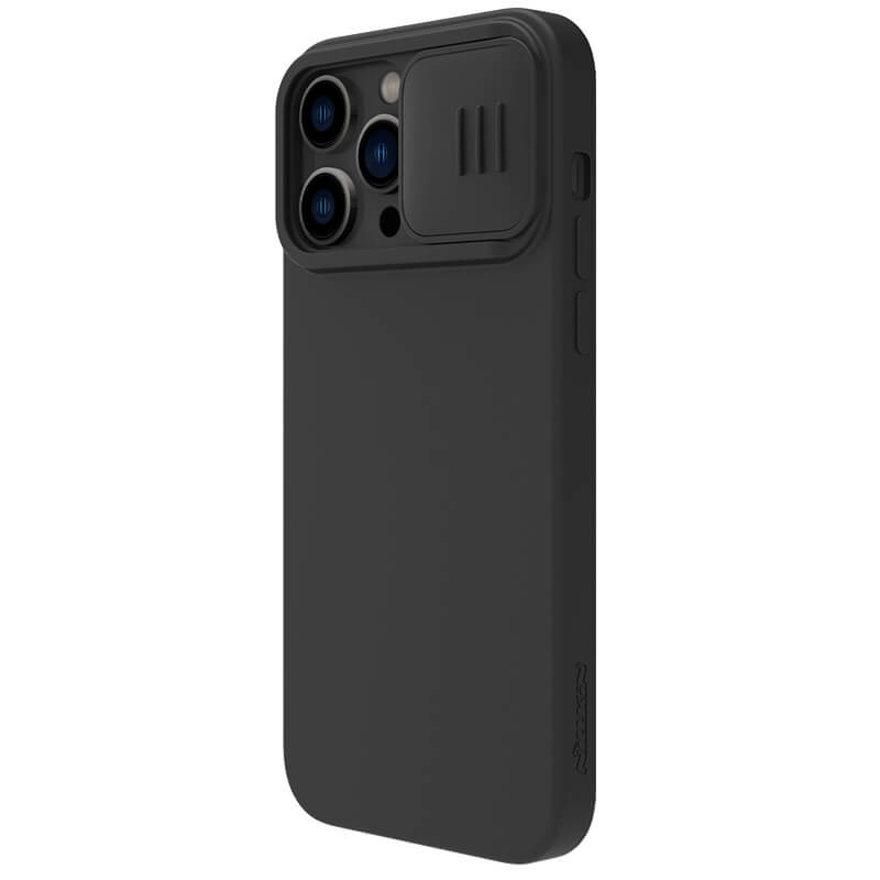 Фото Силиконовая накладка Nillkin Camshield Silky для Apple iPhone 14 Pro Max (6.7") (Черный) в магазине vchehle.ua