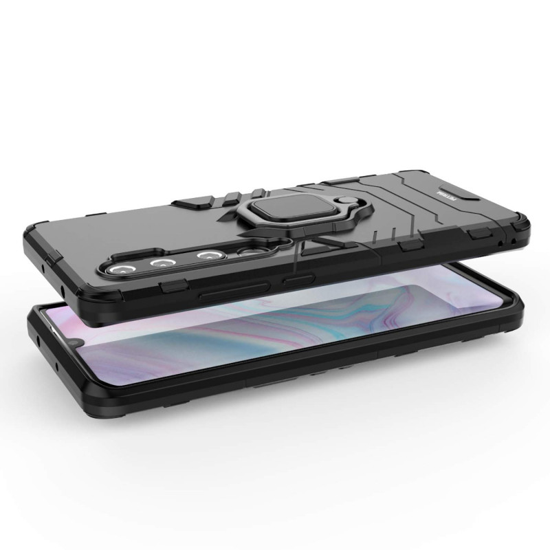 Купить Ударопрочный чехол Transformer Ring for Magnet для Xiaomi Mi Note 10 / Note 10 Pro/CC9 Pro (Черный / Soul Black) на vchehle.ua