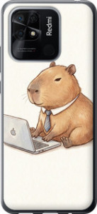 Чехол Funny Capybara CEO Working для Xiaomi Redmi 10C