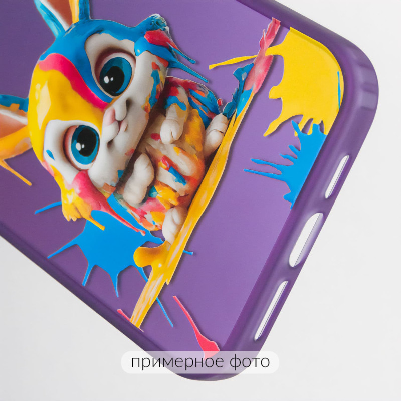 Замовити TPU+PC чохол TakiTaki Graffiti magic glow на Samsung Galaxy S23 Ultra (Funny bunny / Purple) на vchehle.ua