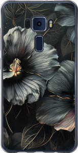 Чохол Чорні квіти на Asus Zenfone 3 ZE520KL