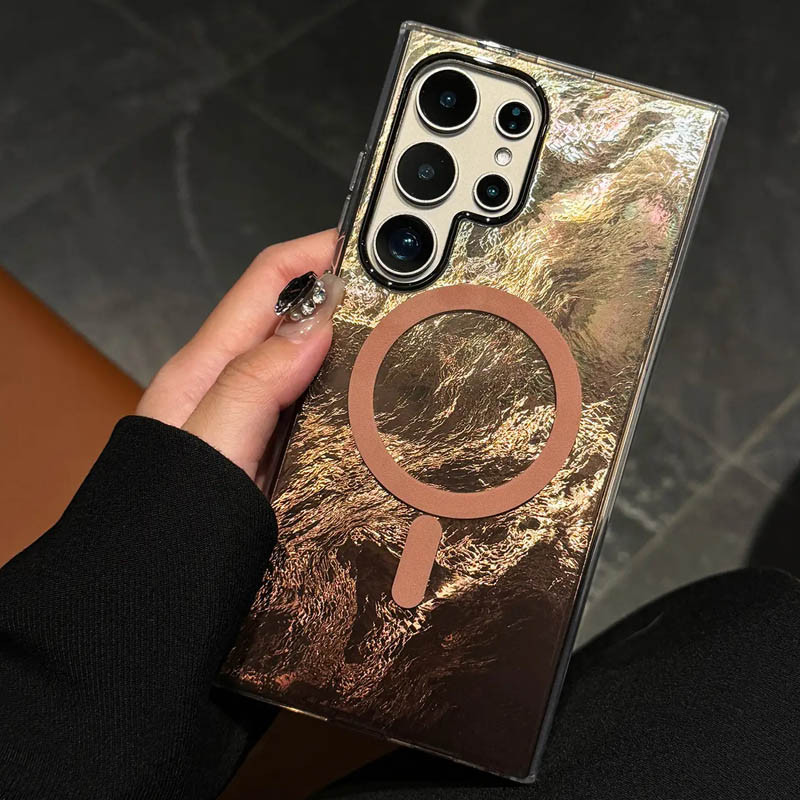 Купить Чехол TPU Shiny Mountain (MagFit) для Samsung Galaxy S24 Ultra (Chocolate) на vchehle.ua