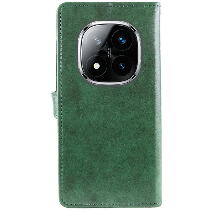 Фото Шкіряний чохол-книжка GETMAN Gallant (PU) для Xiaomi Redmi Note 14 Pro 4G (Зелений) в маназині vchehle.ua