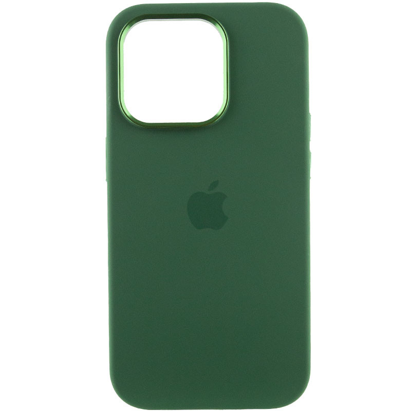 Фото Чехол Silicone Case Metal Buttons (AA) для Apple iPhone 14 Pro Max (6.7") (Зеленый / Clover) на vchehle.ua