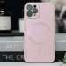 Фото Чохол TPU+Glass Sapphire Midnight with Magnetic Safe на Apple iPhone 15 Pro (6.1") (Рожевий / Pink Sand) на vchehle.ua