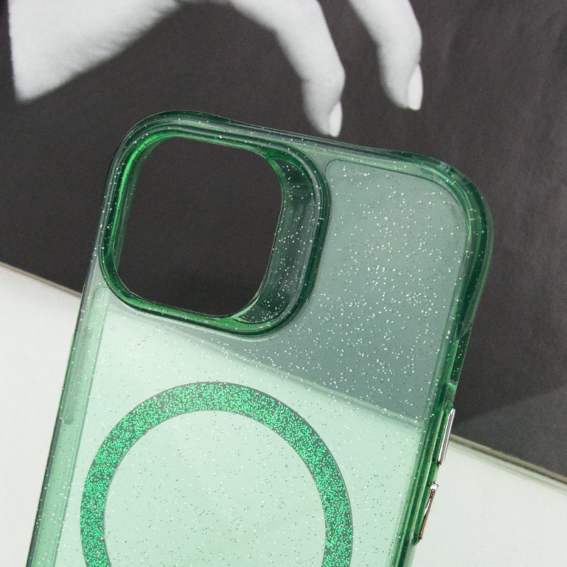 Фото Чехол TPU Radiance with Magnetic safe для Apple iPhone 15 (6.1") (Green) в магазине vchehle.ua