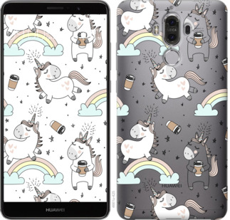 

Чехол Единорог и кофе для Huawei Mate 9 841083