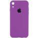 Чохол Silicone Case Square Full Camera Protective (AA) на Apple iPhone XR (6.1") (Фіолетовий / Grape)