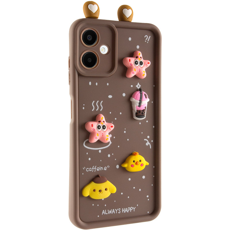 Чехол TPU Toys Case with Ears для Samsung Galaxy A06 (Brown)