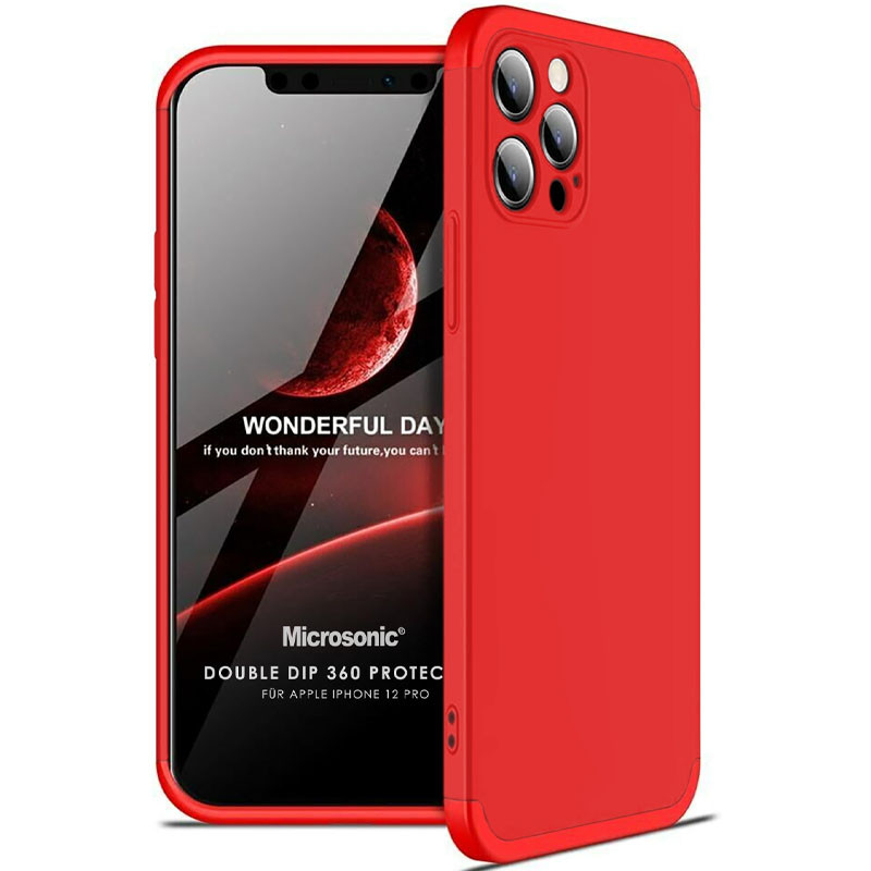 Пластикова накладка GKK LikGus 360 градусів (орр) на Apple iPhone 12 Pro (6.1") (Червоний)