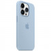 Фото Чехол Silicone case (AAA) full with Magnetic Safe для Apple iPhone 14 Pro (6.1") (Голубой / Sky) в магазине vchehle.ua