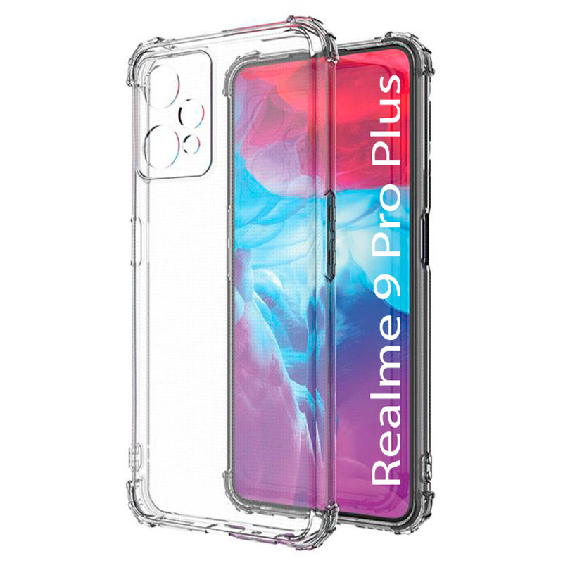 TPU чехол GETMAN Ease logo усиленные углы Full Camera для Realme 9 Pro (Бесцветный (прозрачный))