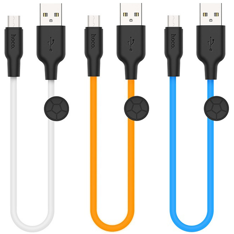 Уценка Дата кабель Hoco X21 Plus Silicone MicroUSB Cable (0.25m)