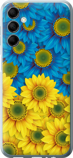 Чехол Жёлто-голубые цветы для Samsung Galaxy M14 M146B