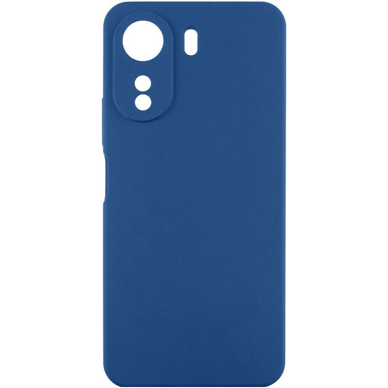 Чехол TPU GETMAN Liquid Silk Full Camera для Xiaomi Redmi 13C / Poco C65 (Синий / Navy Blue)