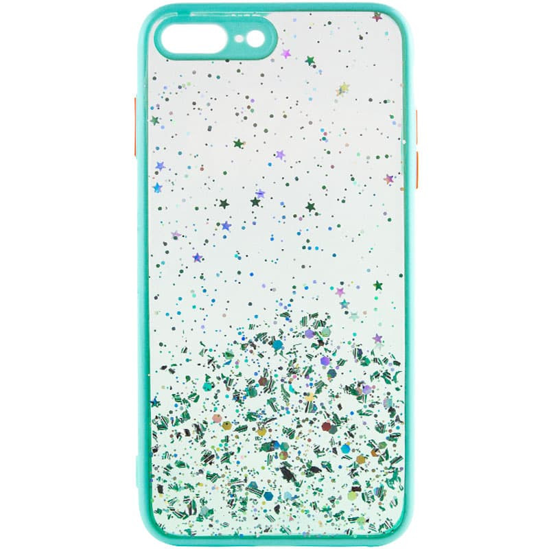 TPU чехол Spangle star с защитой камеры для Apple iPhone 7 plus / 8 plus (5.5") (Бирюзовый)