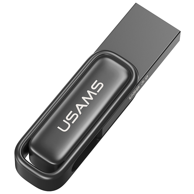 Фото Флеш-накопичувач Usams US-ZB334 USB 3.0 Zinc Alloy Rotating – 256GB (Tarnish) на vchehle.ua