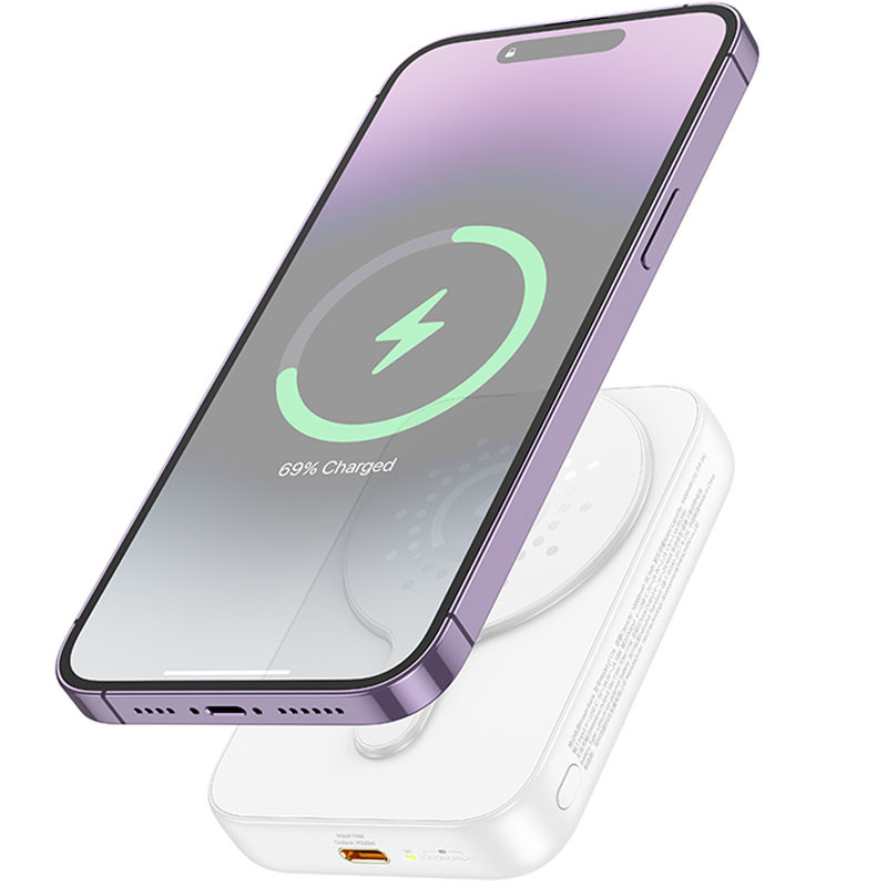 Фото Портативний ЗП Power Bank Hoco J117A Esteem PD20W із БЗП 10000 mAh (White) на vchehle.ua